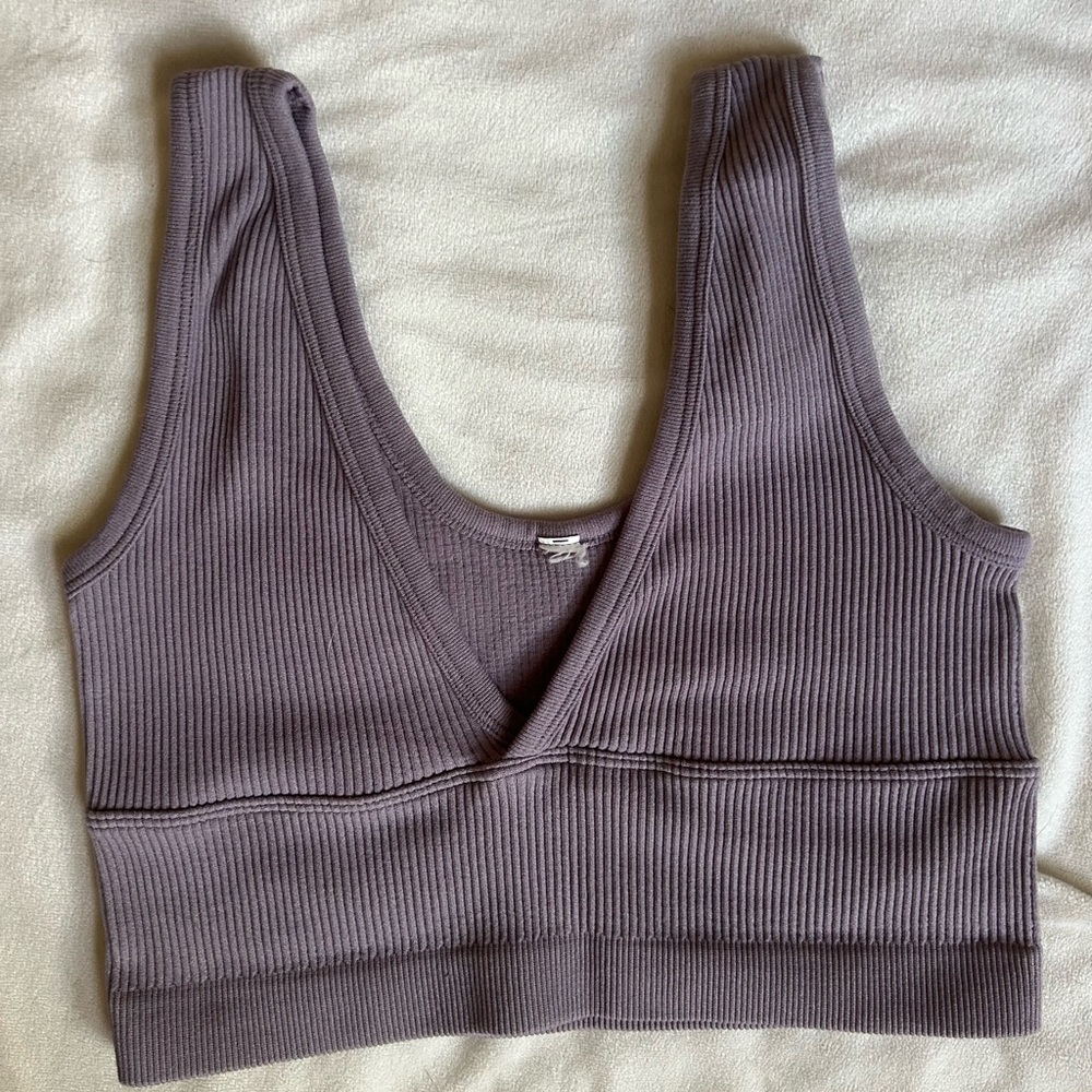 Pitaya Reversible Ribbed Purple Reversible Tank Top - Picture 2 of 2